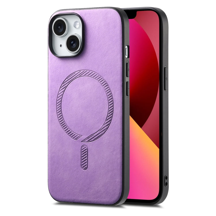 Solid Color Retro Magsafe PU Back Cover Phone Case, For iPhone 12 Pro, For iPhone 11 Pro Max, For iPhone 11