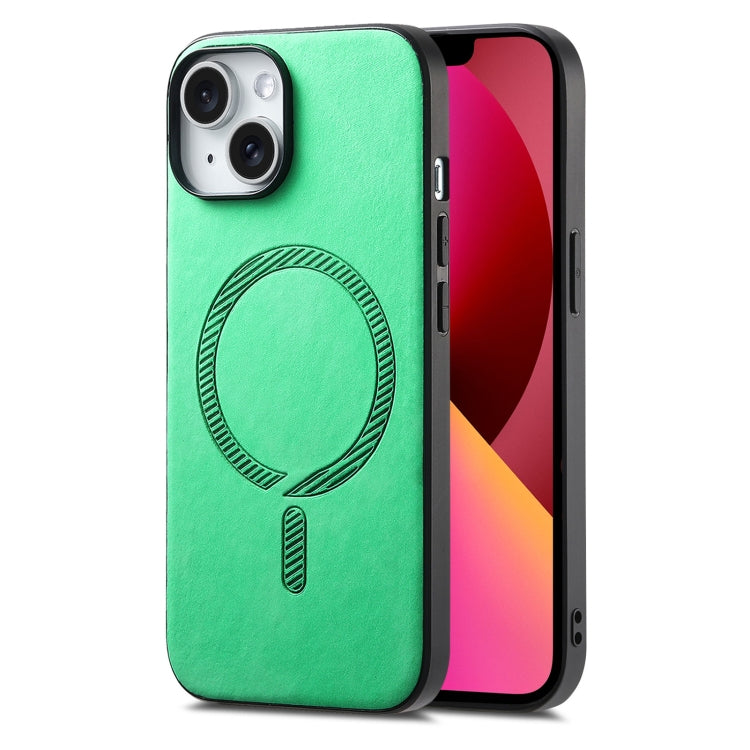 Solid Color Retro Magsafe PU Back Cover Phone Case, For iPhone 12 Pro, For iPhone 11 Pro Max, For iPhone 11