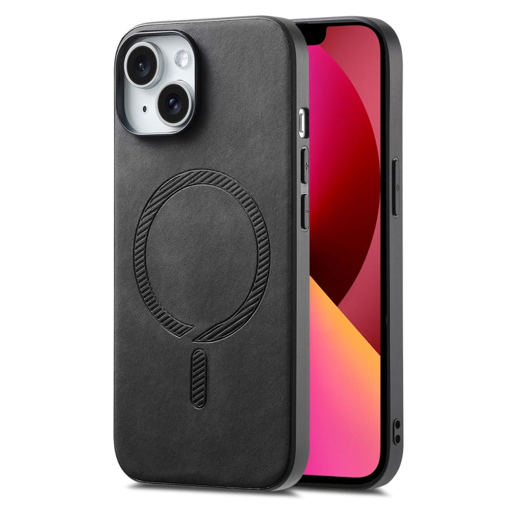 Solid Color Retro Magsafe PU Back Cover Phone Case, For iPhone 12 Pro, For iPhone 11 Pro Max, For iPhone 11
