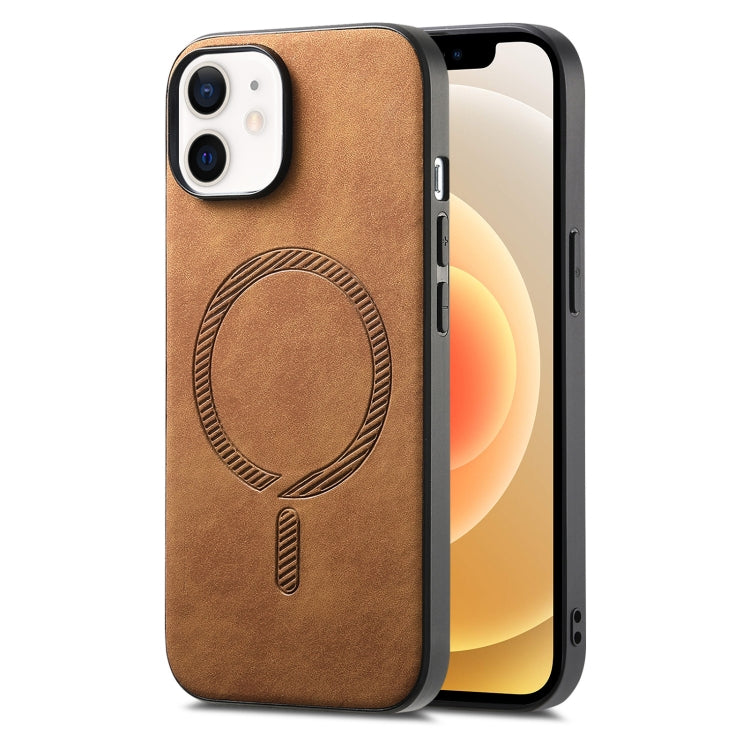 Solid Color Retro Magsafe PU Back Cover Phone Case, For iPhone 11 Pro, For iPhone XS Max, For iPhone 7 / 8 / SE 2022