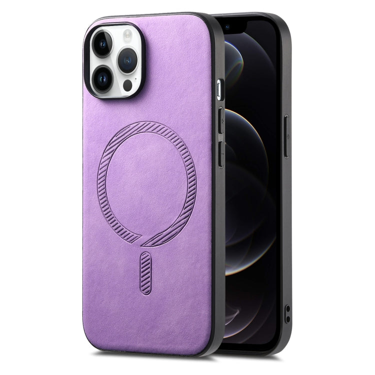 Solid Color Retro Magsafe PU Back Cover Phone Case, For iPhone 11 Pro, For iPhone XS Max, For iPhone 7 / 8 / SE 2022