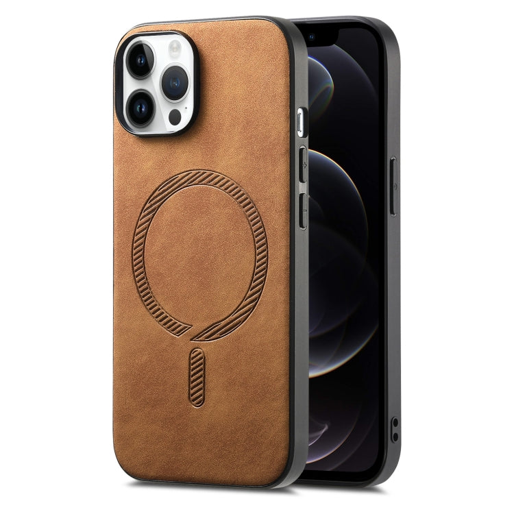 Solid Color Retro Magsafe PU Back Cover Phone Case, For iPhone 11 Pro, For iPhone XS Max, For iPhone 7 / 8 / SE 2022