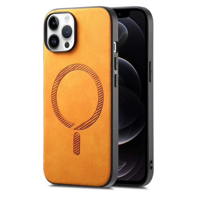 Solid Color Retro Magsafe PU Back Cover Phone Case, For iPhone 11 Pro, For iPhone XS Max, For iPhone 7 / 8 / SE 2022
