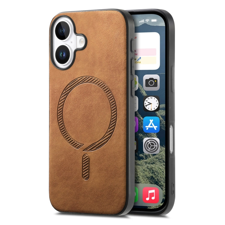 Solid Color Retro Magsafe PU Back Cover Phone Case, For iPhone 15 Pro, For iPhone 15 Plus, For iPhone 15
