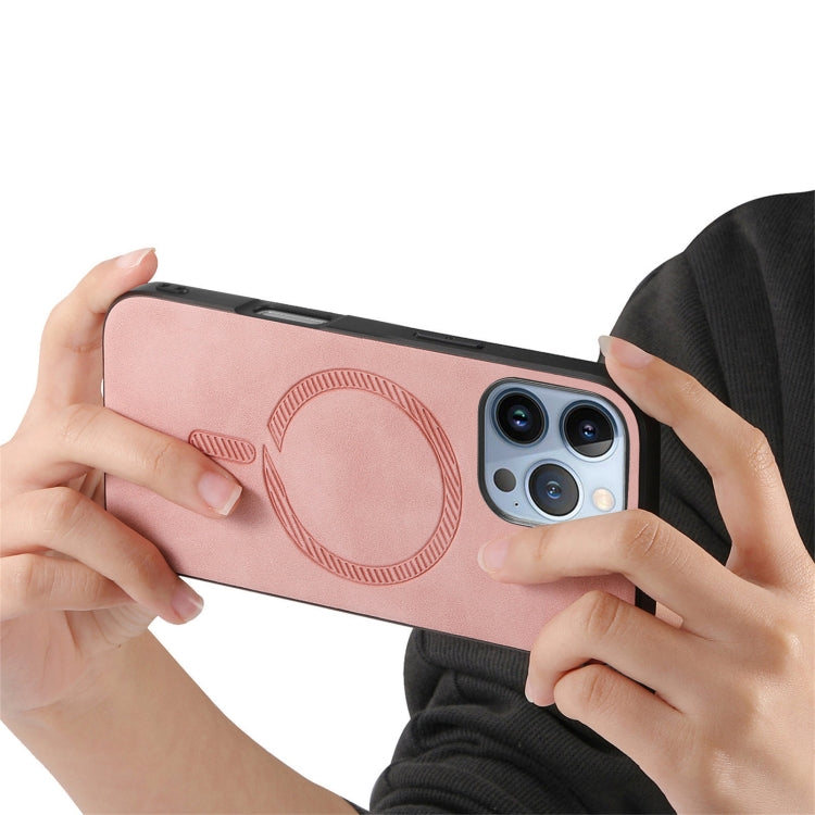 Solid Color Retro Magsafe PU Back Cover Phone Case, For iPhone 15 Pro, For iPhone 15 Plus, For iPhone 15