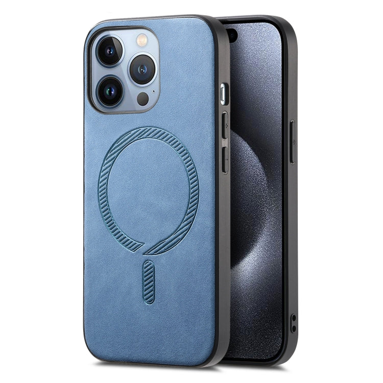 Solid Color Retro Magsafe PU Back Cover Phone Case, For iPhone 15 Pro, For iPhone 15 Plus, For iPhone 15