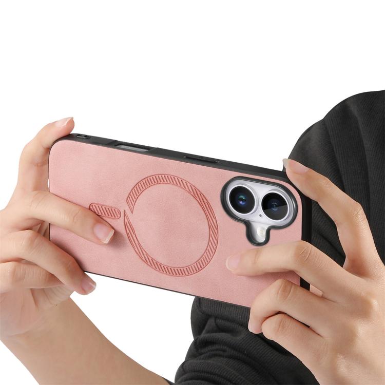 Solid Color Retro Magsafe PU Back Cover Phone Case, For iPhone 16 Plus, For iPhone 16, For iPhone 15 Pro Max