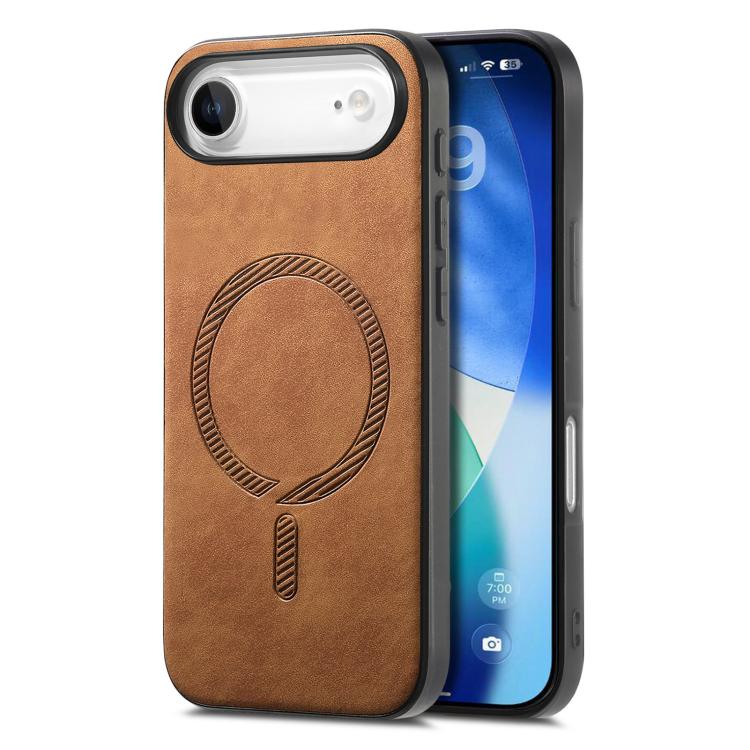Solid Color Retro Magsafe PU Back Cover Phone Case, For iPhone 16 Plus, For iPhone 16, For iPhone 15 Pro Max