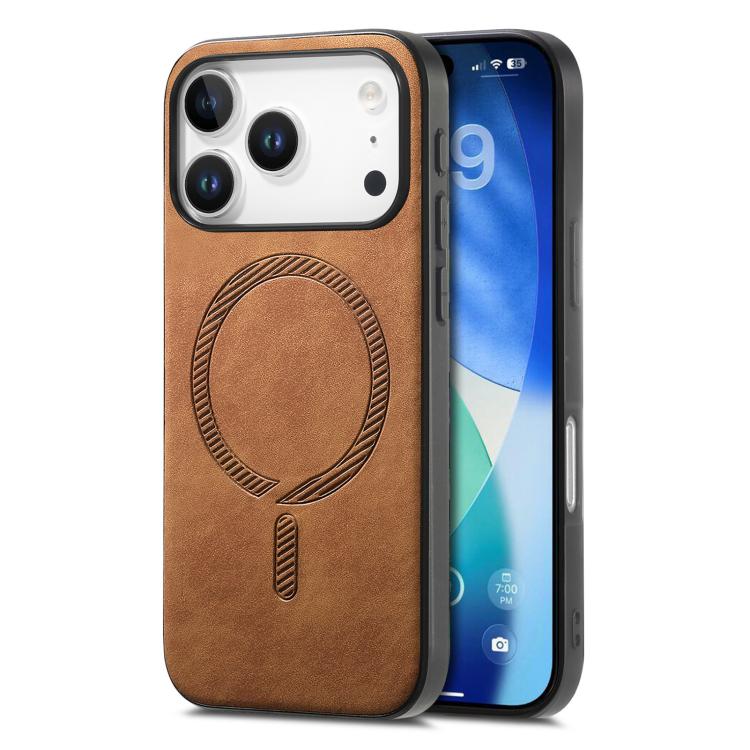 Solid Color Retro Magsafe PU Back Cover Phone Case, For iPhone 16e, For iPhone 16 Pro Max, For iPhone 16 Pro
