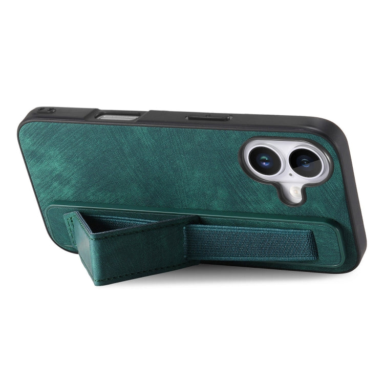 Retro Wristband Holder Leather Back Phone Case, iPhone 16e