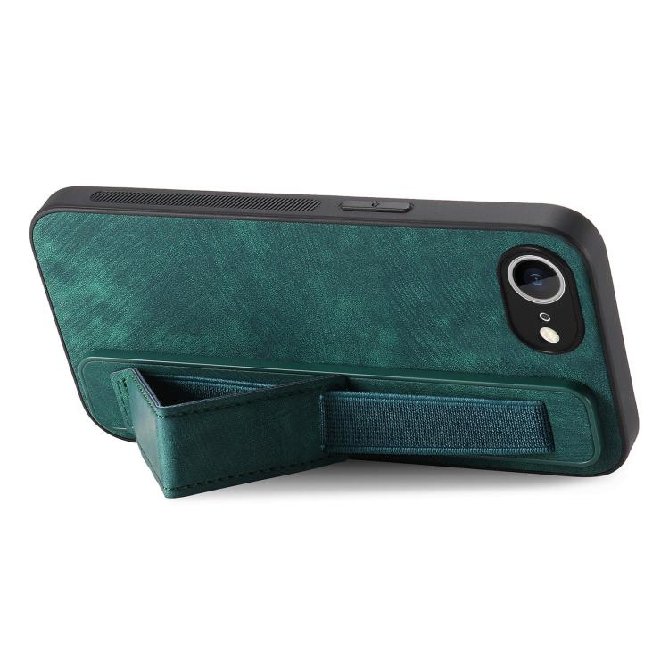 Retro Wristband Holder Leather Back Phone Case, For iPhone 16 Pro Max, For iPhone 16 Pro, For iPhone 16 Plus, For iPhone 16