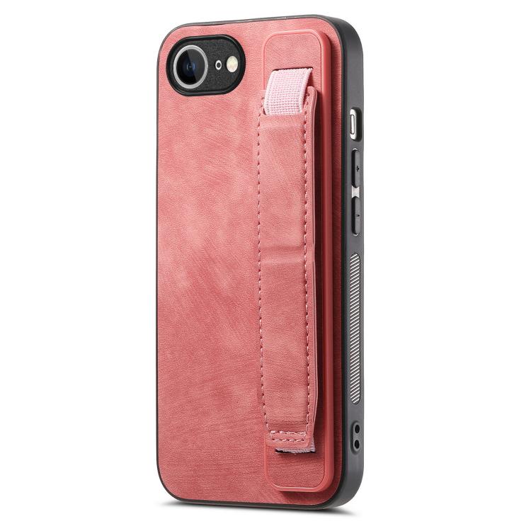 Retro Wristband Holder Leather Back Phone Case, For iPhone 16 Pro Max, For iPhone 16 Pro, For iPhone 16 Plus, For iPhone 16