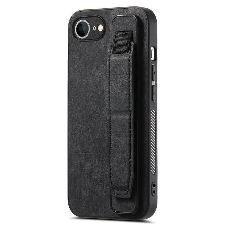 Retro Wristband Holder Leather Back Phone Case, For iPhone 16 Pro Max, For iPhone 16 Pro, For iPhone 16 Plus, For iPhone 16