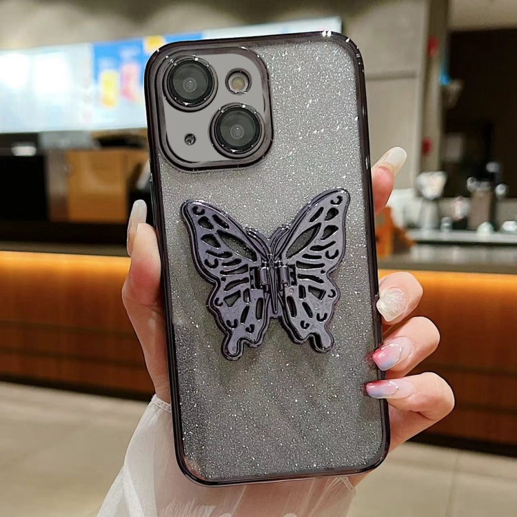 Electroplated Gradient Glitter 3D Butterfly TPU Phone Case, For iPhone 7 / 8 / SE 2022, For iPhone 13 Pro Max, For iPhone 13 Pro, For iPhone 13