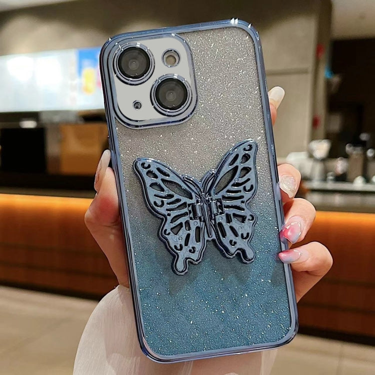 Electroplated Gradient Glitter 3D Butterfly TPU Phone Case, For iPhone 13 mini, For iPhone 12, For iPhone 12 Pro Max, For iPhone 12 Pro