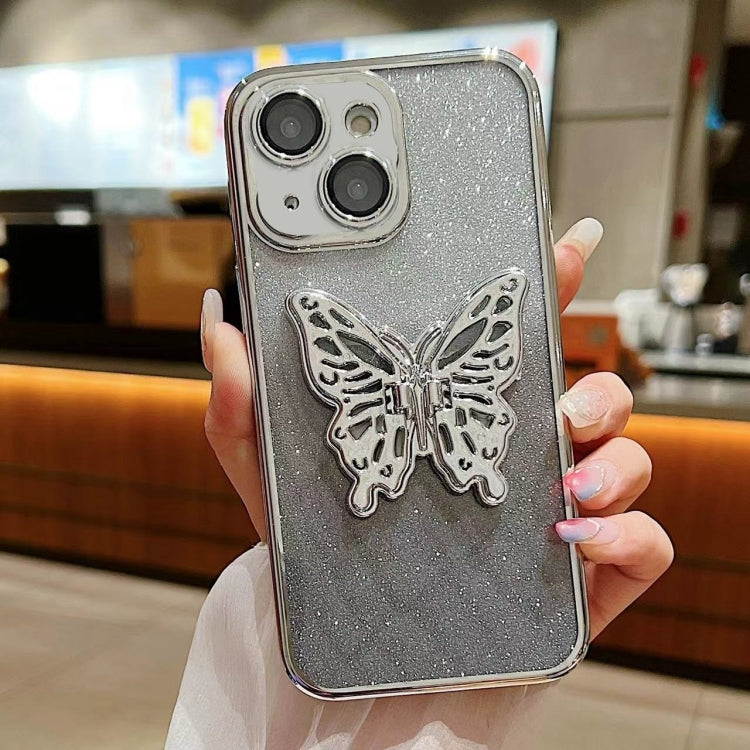 Electroplated Gradient Glitter 3D Butterfly TPU Phone Case, For iPhone 13 mini, For iPhone 12, For iPhone 12 Pro Max, For iPhone 12 Pro