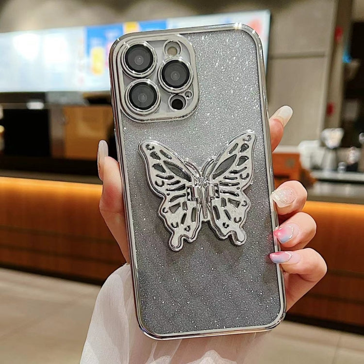 Electroplated Gradient Glitter 3D Butterfly TPU Phone Case, For iPhone 13 mini, For iPhone 12, For iPhone 12 Pro Max, For iPhone 12 Pro