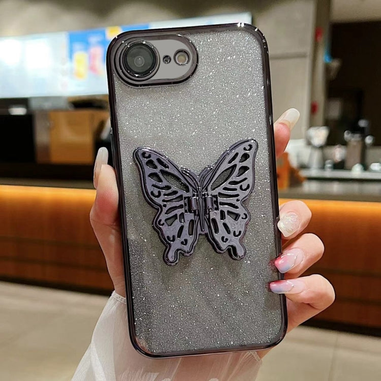 Electroplated Gradient Glitter 3D Butterfly TPU Phone Case, For iPhone 7 / 8 / SE 2022, For iPhone 13 Pro Max, For iPhone 13 Pro, For iPhone 13