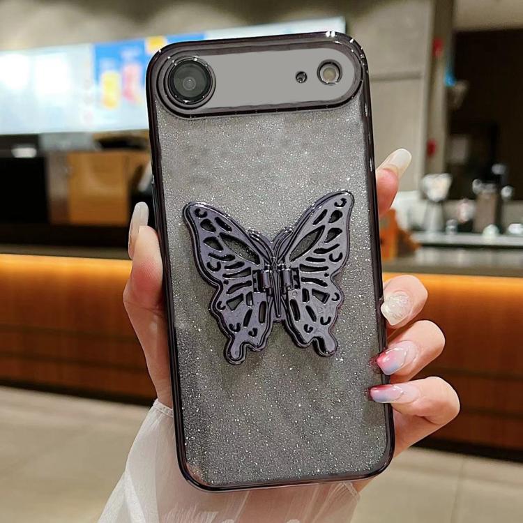 Electroplated Gradient Glitter 3D Butterfly TPU Phone Case
