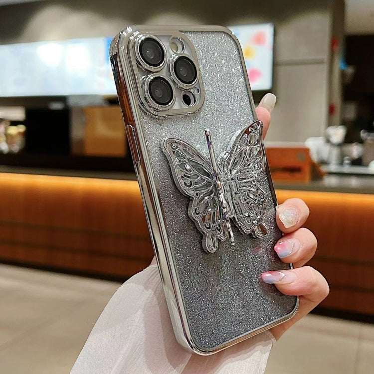 Electroplated Gradient Glitter 3D Butterfly TPU Phone Case, For iPhone 12 mini, For iPhone 11 Pro Max, For iPhone 11, For iPhone 11 Pro