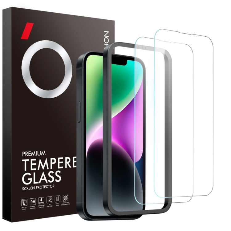 NORTHJO 2pcs A++ Screen Protector Tempered Glass Film with Installation Frame, For iPhone 16 Pro Max, For iPhone 16 Pro, For iPhone 16 Plus, For iPhone 16, For iPhone 15 Pro Max, For iPhone 15 Pro, For iPhone 15 Plus, For iPhone 15, For iPhone 14 Plus...