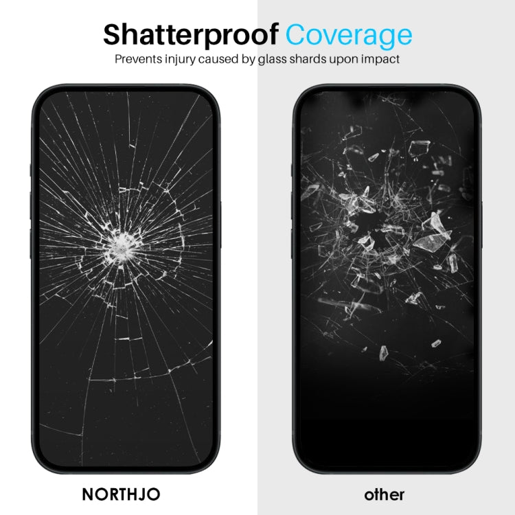 NORTHJO 2pcs A++ Tempered Glass Film with Installation Frame, For iPhone 16 Pro Max, For iPhone 16 Pro, For iPhone 16 Plus, For iPhone 16, For iPhone 15 Pro Max, For iPhone 15 Pro, For iPhone 15 Plus, For iPhone 15, For iPhone 14 Plus, For iPhone 14...
