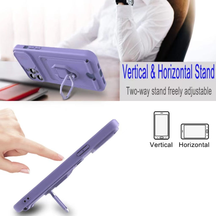 Sliding Camshield Magnetic Card Holder Silicone Phone Case with Lanyard, For iPhone 12, For iPhone 12 Pro Max, For iPhone 12 Pro, For iPhone 11 Pro Max