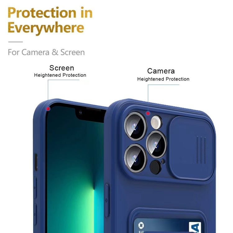 Sliding Camshield Magnetic Card Holder Silicone Phone Case with Lanyard, For iPhone 16, For iPhone 15 Pro Max, For iPhone 15 Pro, For iPhone 15 Plus