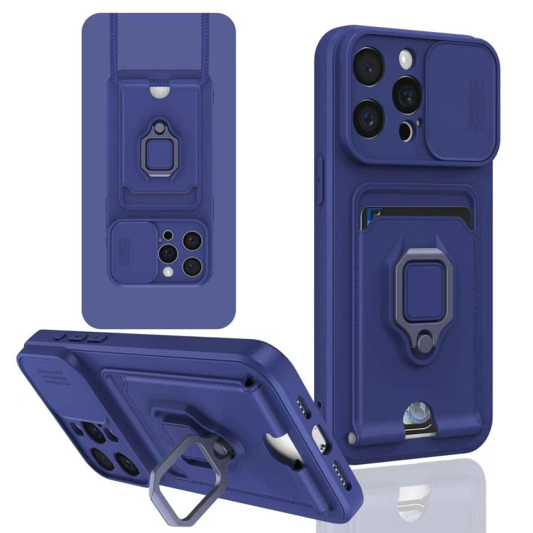 Sliding Camshield Magnetic Card Holder Silicone Phone Case, For iPhone 16, For iPhone 15 Pro Max, For iPhone 15 Pro, For iPhone 15 Plus