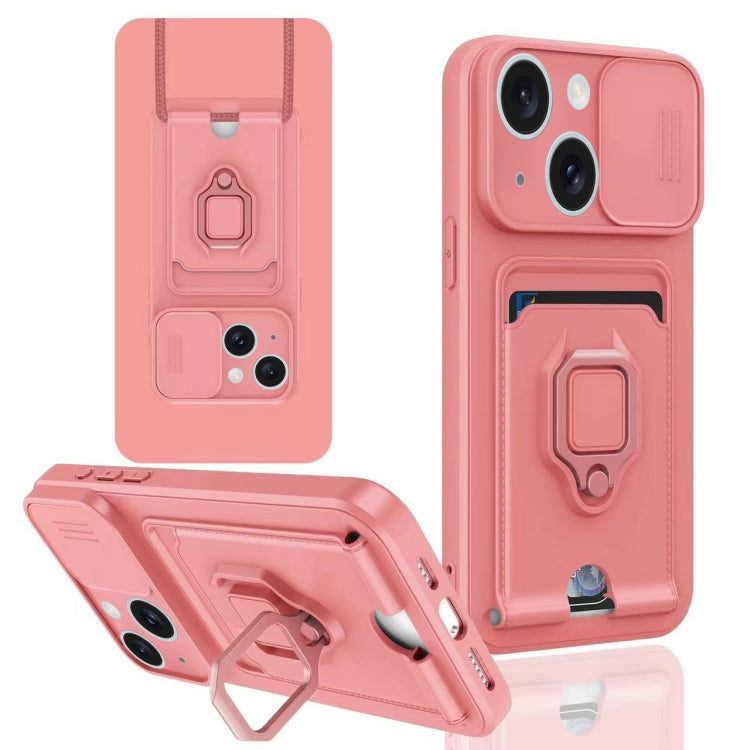 Sliding Camshield Magnetic Card Holder Silicone Phone Case, For iPhone 16, For iPhone 15 Pro Max, For iPhone 15 Pro, For iPhone 15 Plus