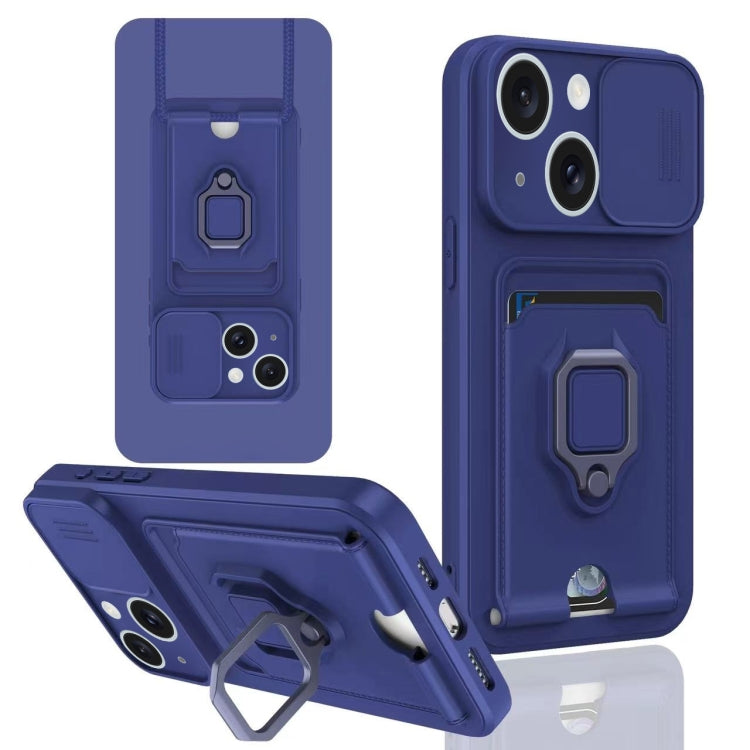 Sliding Camshield Magnetic Card Holder Silicone Phone Case, For iPhone 16, For iPhone 15 Pro Max, For iPhone 15 Pro, For iPhone 15 Plus