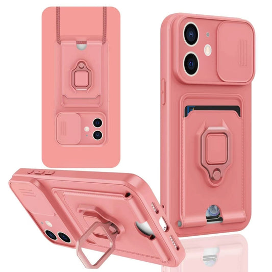 Sliding Camshield Magnetic Card Holder Silicone Phone Case, For iPhone 13, For iPhone 12, For iPhone 12 Pro Max, For iPhone 12 Pro