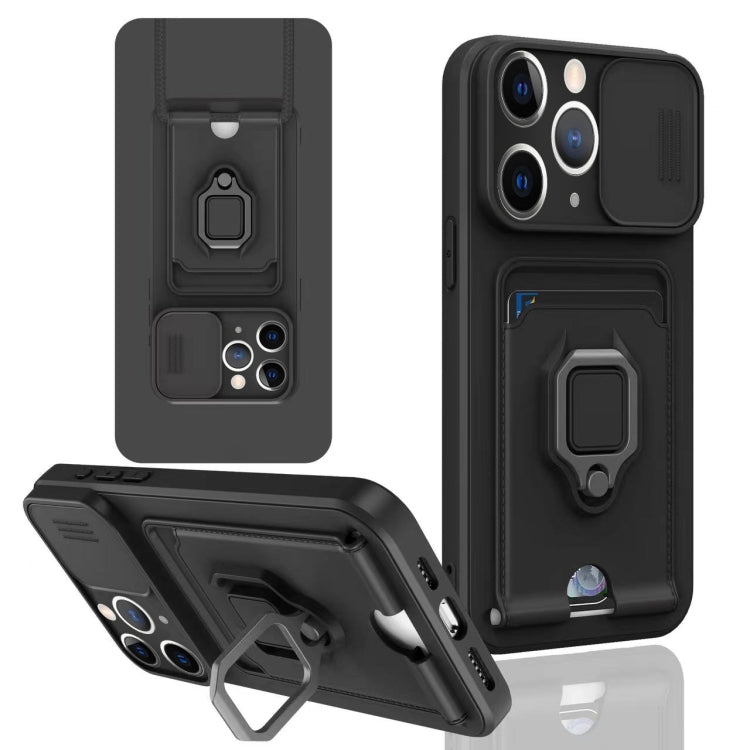 Sliding Camshield Magnetic Card Holder Silicone Phone Case, For iPhone 13, For iPhone 12, For iPhone 12 Pro Max, For iPhone 12 Pro