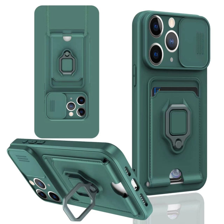 Sliding Camshield Magnetic Card Holder Silicone Phone Case, For iPhone 13, For iPhone 12, For iPhone 12 Pro Max, For iPhone 12 Pro