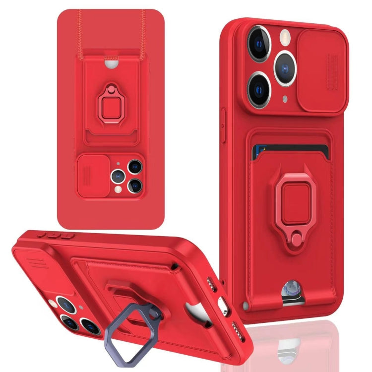Sliding Camshield Magnetic Card Holder Silicone Phone Case, For iPhone 13, For iPhone 12, For iPhone 12 Pro Max, For iPhone 12 Pro