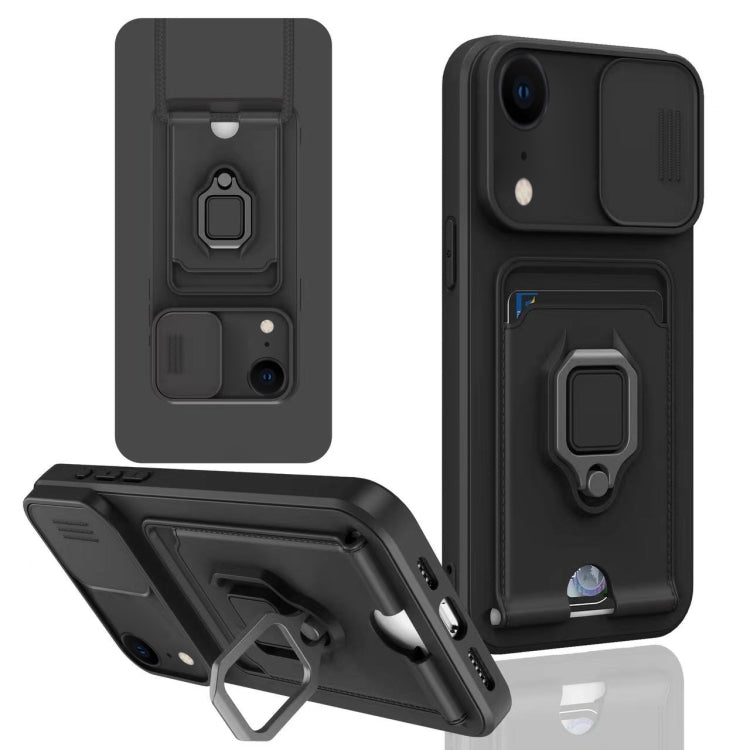 Sliding Camshield Magnetic Card Holder Silicone Phone Case, For iPhone 11 Pro Max, For iPhone 11, For iPhone 11 Pro, For iPhone X / XSS