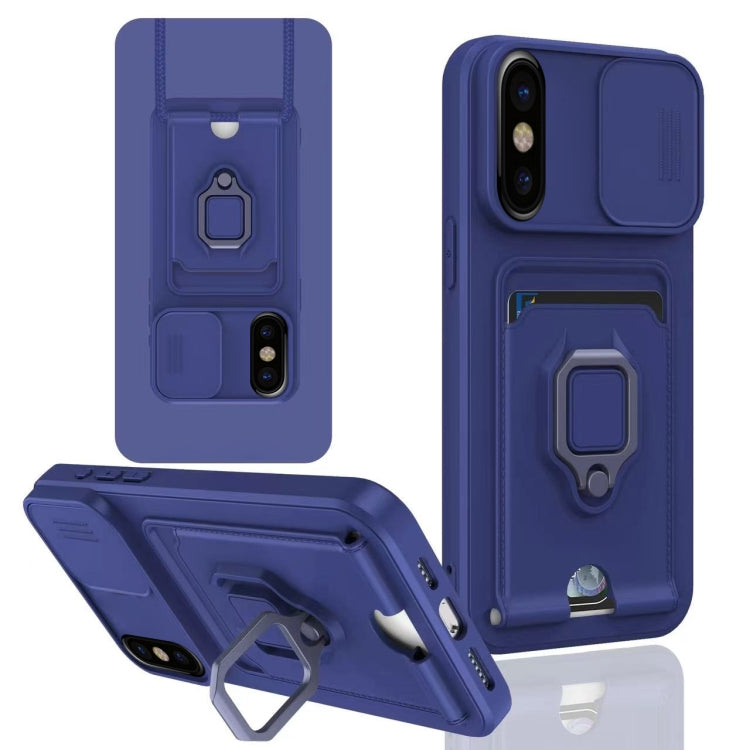 Sliding Camshield Magnetic Card Holder Silicone Phone Case, For iPhone 11 Pro Max, For iPhone 11, For iPhone 11 Pro, For iPhone X / XSS