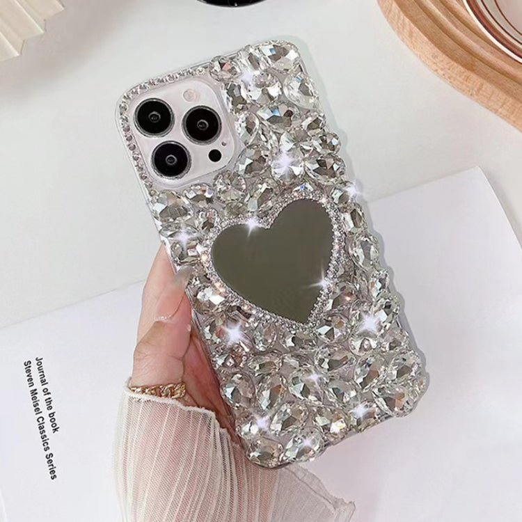 Mirror Handmade Bling Rhinestone PC Phone Case, For iPhone 16e, For iPhone 16 Pro Max, For iPhone 16 Pro, For iPhone 16 Plus, For iPhone 16, For iPhone 15 Pro Max