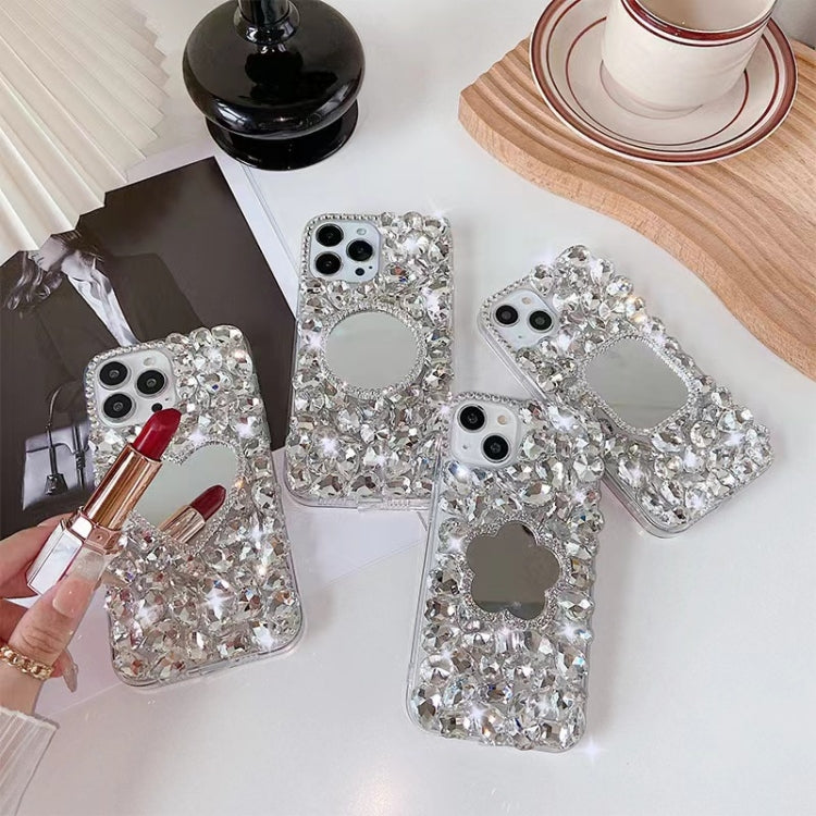 Mirror Handmade Bling Rhinestone PC Phone Case, For iPhone 12 Pro Max, For iPhone 12 Pro, For iPhone 12 mini, For iPhone 11 Pro Max, For iPhone 11, For iPhone 11 Pro