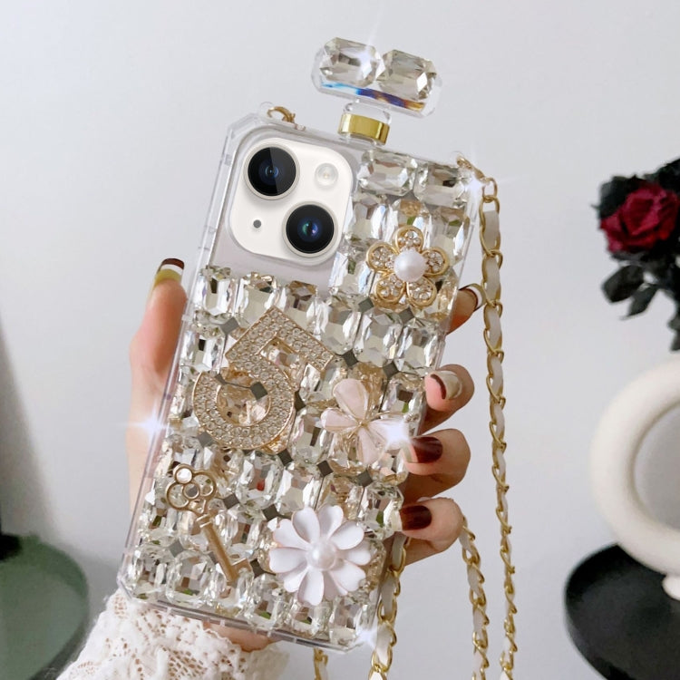Crossbody Perfume Bottle Handmade Inlaid Diamond PC Phone Case, For iPhone 15 Plus, For iPhone 15, For iPhone 14 Plus, For iPhone 14, For iPhone 14 Pro, For iPhone 13 Pro Max