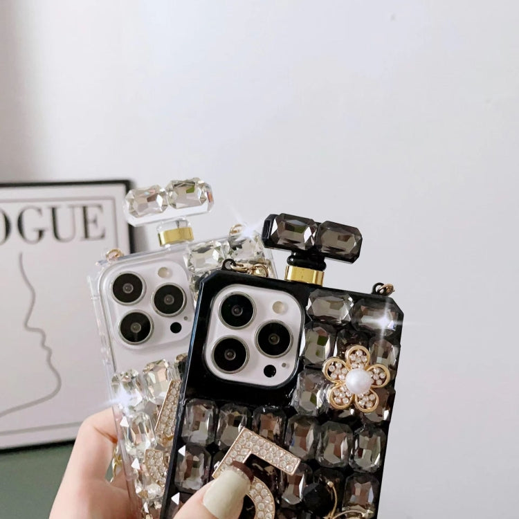 Crossbody Perfume Bottle Handmade Inlaid Diamond PC Phone Case, For iPhone 13 Pro, For iPhone 13, For iPhone 13 mini, For iPhone 12, For iPhone 12 Pro Max, For iPhone 12 Pro