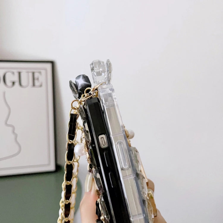 Crossbody Perfume Bottle Handmade Inlaid Diamond PC Phone Case, For iPhone 13 Pro, For iPhone 13, For iPhone 13 mini, For iPhone 12, For iPhone 12 Pro Max, For iPhone 12 Pro