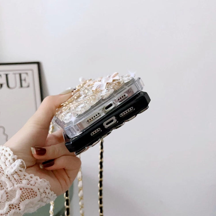 Crossbody Perfume Bottle Handmade Inlaid Diamond PC Phone Case, For iPhone 13 Pro, For iPhone 13, For iPhone 13 mini, For iPhone 12, For iPhone 12 Pro Max, For iPhone 12 Pro