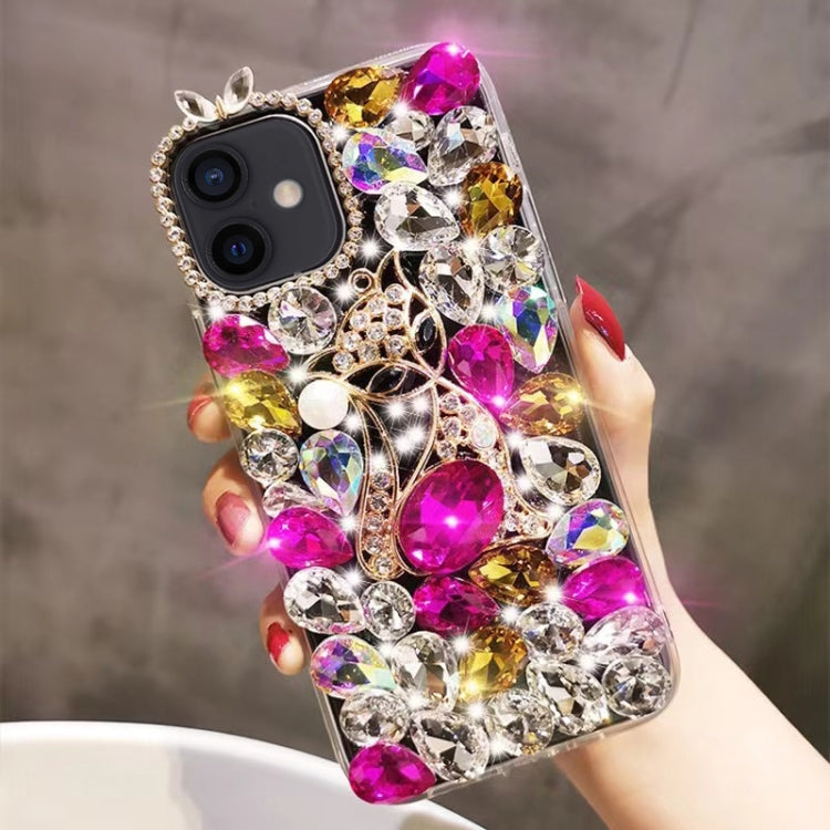 Handmade Bling Rhinestone Gemstone Fox PC Phone Case, For iPhone 16e, For iPhone 16 Pro Max, For iPhone 16 Pro, For iPhone 16 Plus, For iPhone 16, For iPhone 15 Pro Max