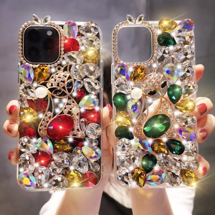Handmade Bling Rhinestone Gemstone Fox PC Phone Case, For iPhone XR, For iPhone XS Max, For iPhone SE 2022 / 7 / 8, For iPhone X / XS, For iPhone 7 Plus / 8 Plus