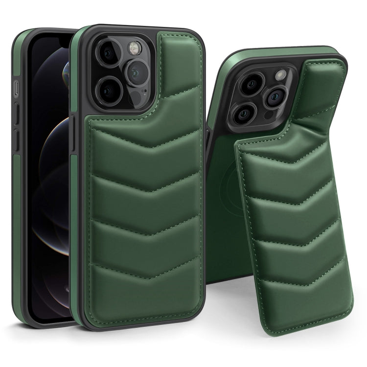 Down Jacket Card Bag Holder MagSafe Phone Case, For iPhone 12 Pro Max, For iPhone 12 Pro, For iPhone 11 Pro Max