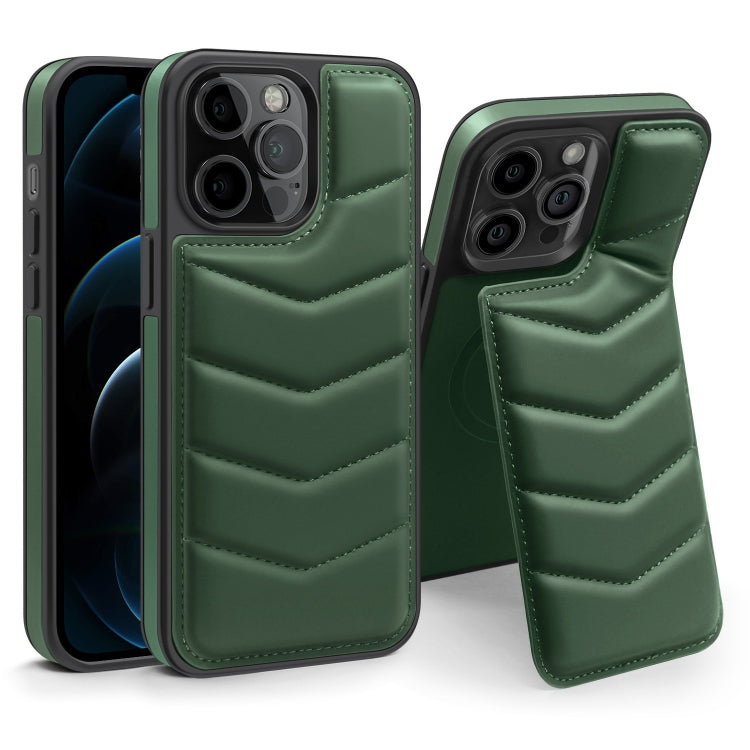 Down Jacket Card Bag Holder MagSafe Phone Case, For iPhone 12 Pro Max, For iPhone 12 Pro, For iPhone 11 Pro Max