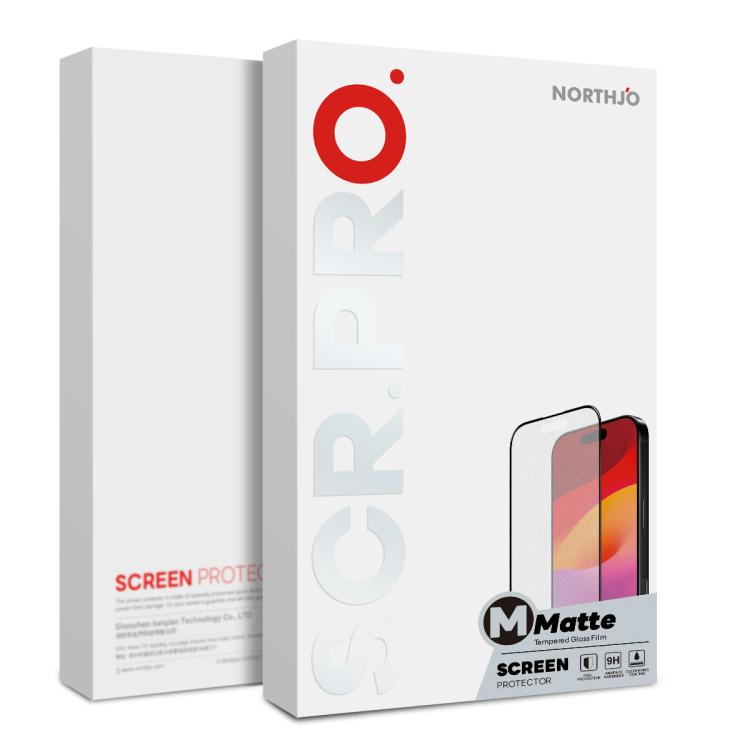 NORTHJO Matte Silkscreen Anti-Fingerprint Tempered Glass Film, For iPhone 16 Pro Max, For iPhone 16 Pro, For iPhone 16 Plus, For iPhone 16, For iPhone 15 Pro Max, For iPhone 15 Pro, For iPhone 15 Plus, For iPhone 15, For iPhone 14 Pro Max...