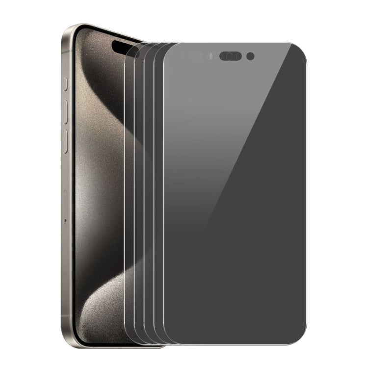 5pcs ENKAY Hat-Prince 28 Degree Anti-peeping Privacy Tempered Glass Film, For iPhone 17 Pro Max, For iPhone 17 Pro, For iPhone 17, For iPhone 17 Air, For iPhone 16 Pro Max, For iPhone 16 Pro, For iPhone 16 Plus, For iPhone 16, For iPhone 15 Pro Max...