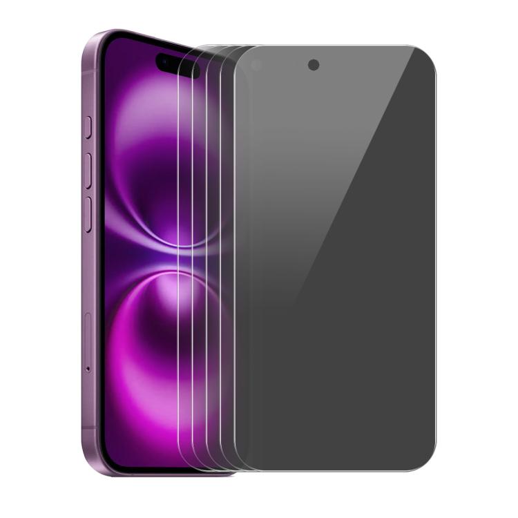 5pcs ENKAY Hat-Prince 28 Degree Anti-peeping Privacy Tempered Glass Film, For iPhone 17 Pro Max, For iPhone 17 Pro, For iPhone 17, For iPhone 17 Air, For iPhone 16 Pro Max, For iPhone 16 Pro, For iPhone 16 Plus, For iPhone 16, For iPhone 15 Pro Max...
